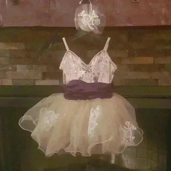 Weissman Other - Gold and eggplant dance costume